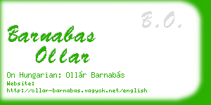 barnabas ollar business card