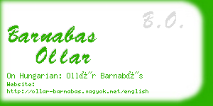 barnabas ollar business card